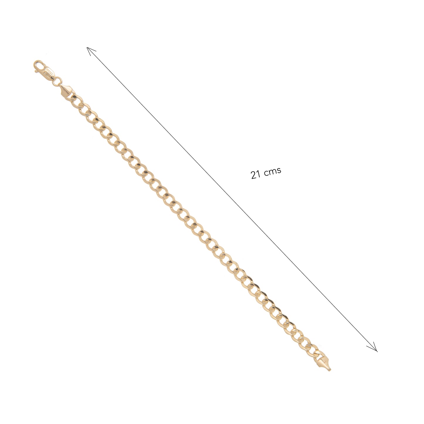 Pulso Tejido Barbado Oro 10 Kilates 21cm 6mm