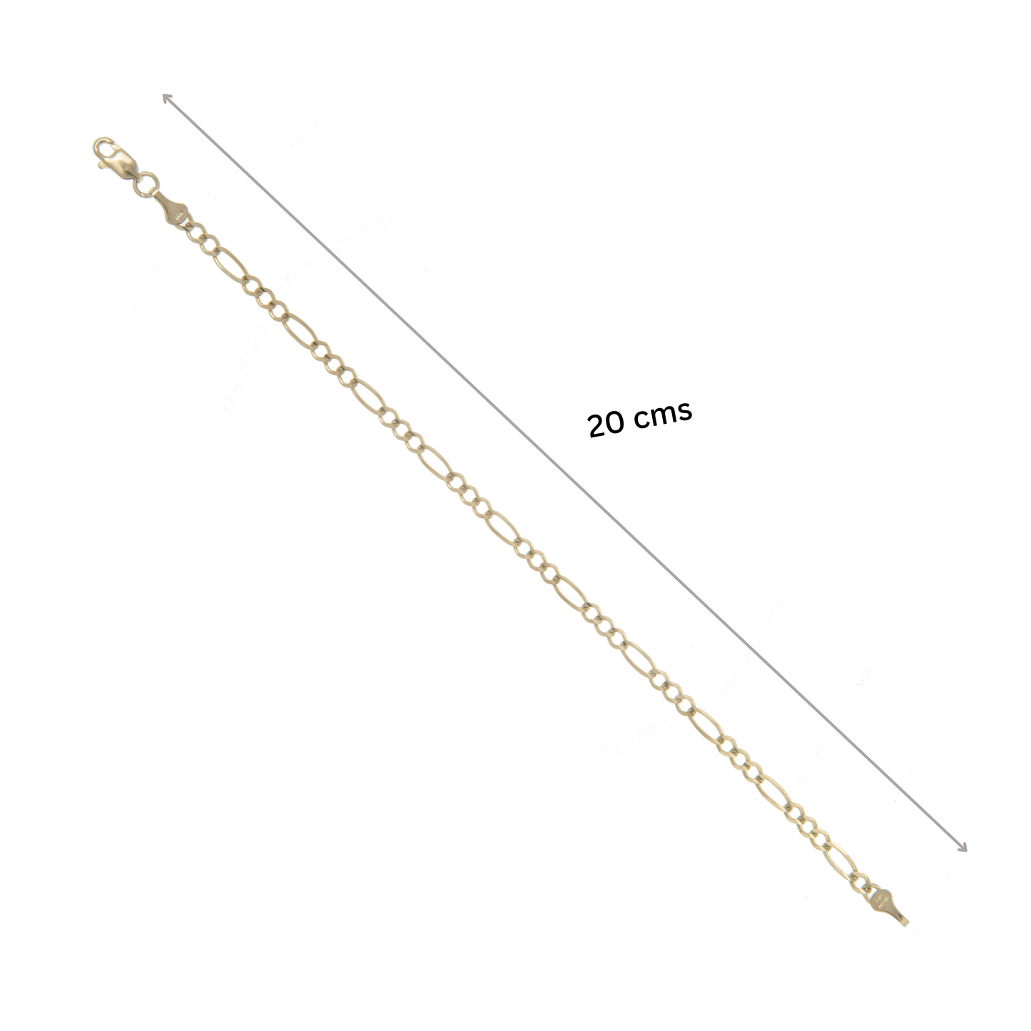 Pulso Tejido 3*1 Oro 10 Kilates 20cm 4mm