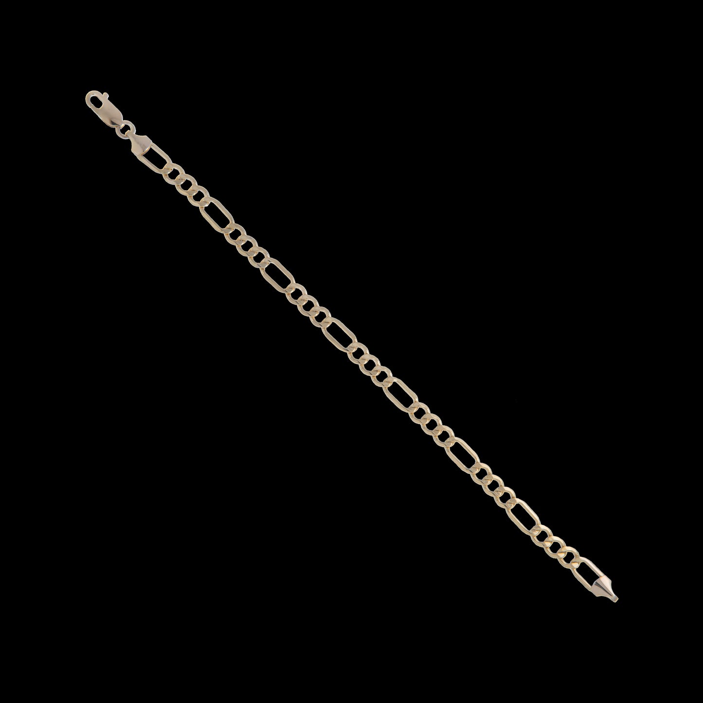Pulso Tejido 3*1 Oro 10 Kilates 21cm 7mm