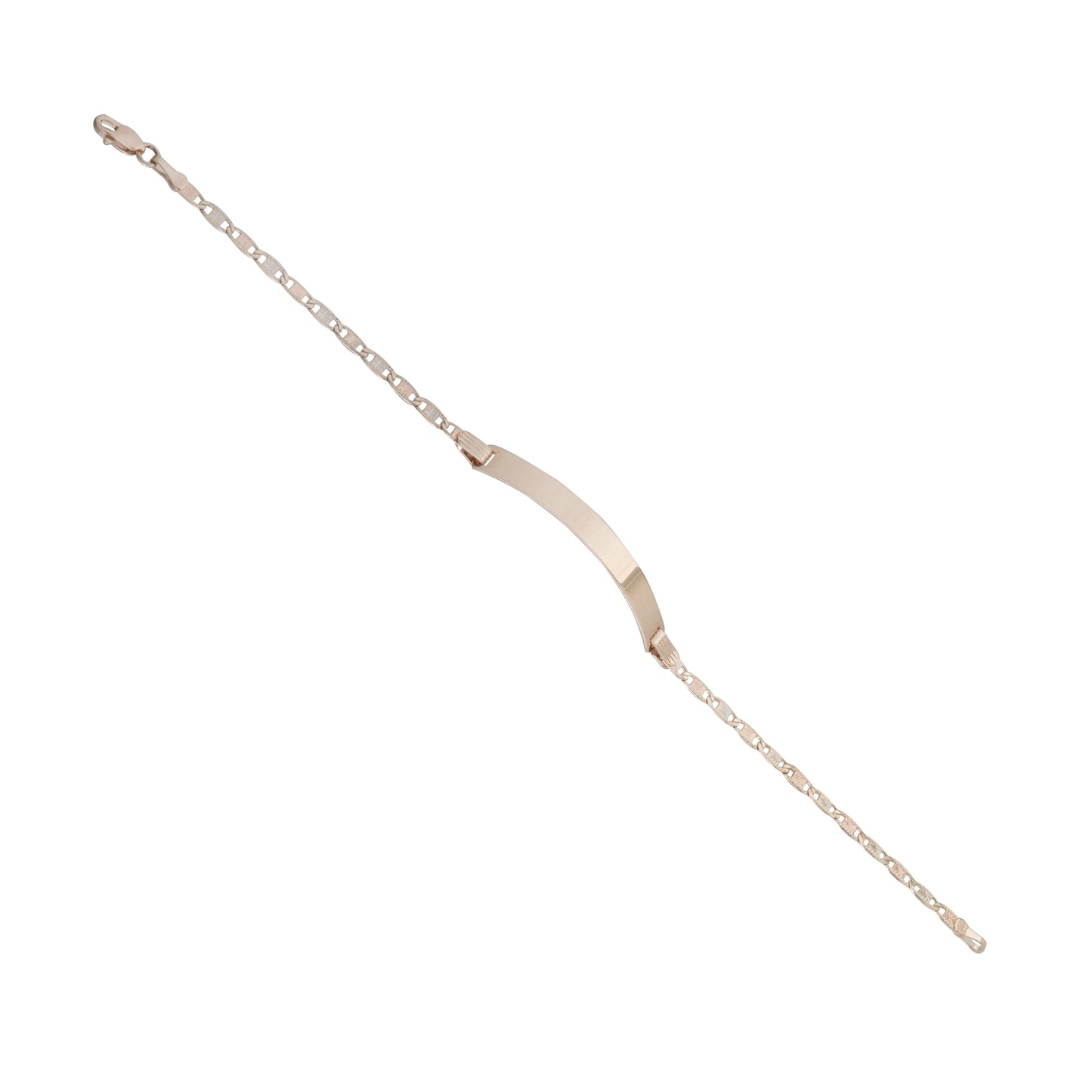 Esclava Tejido Espejo Tres Oros 10 Kilates 18cm 3mm