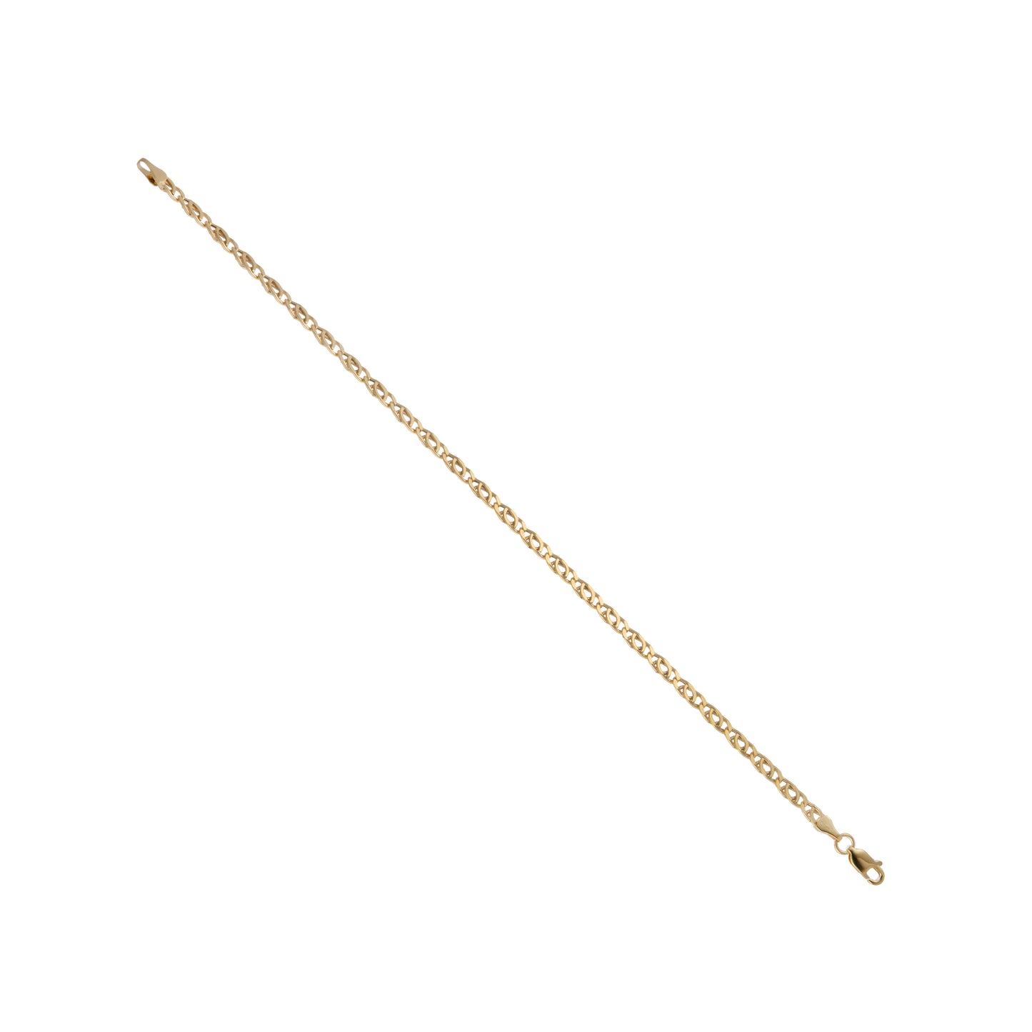 Pulso Tejido Egipcio Oro 10 Kilates 21cm 4mm