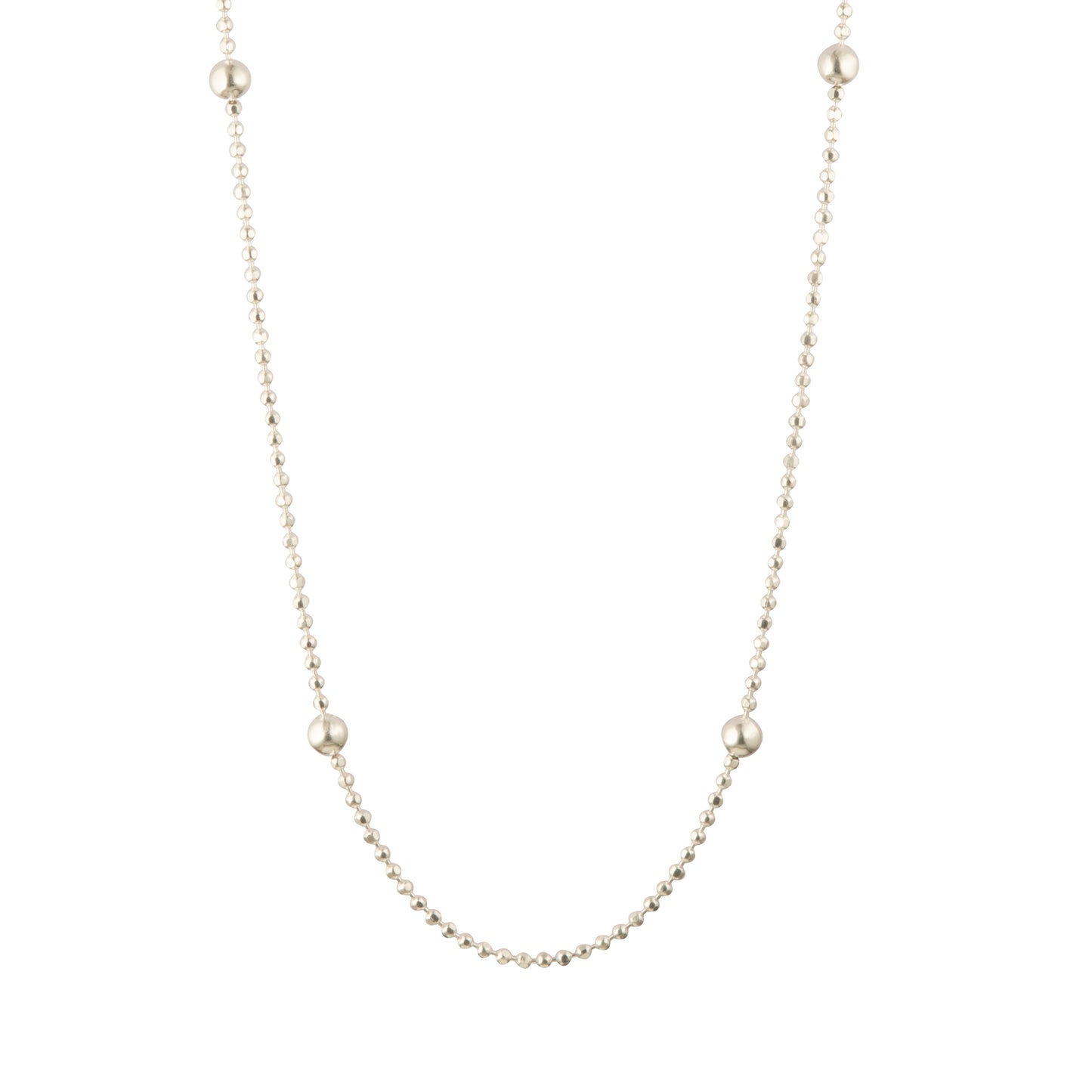 Gargantilla Bolitas Separadas 45cm Plata .925