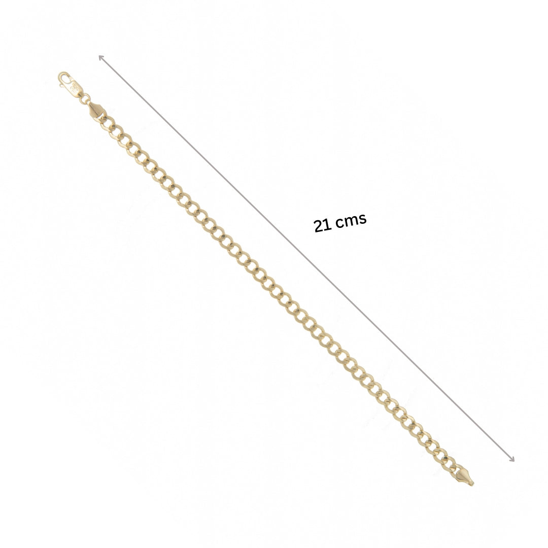 Pulso Tejido Barbado Oro 10 Kilates 21cm 5mm