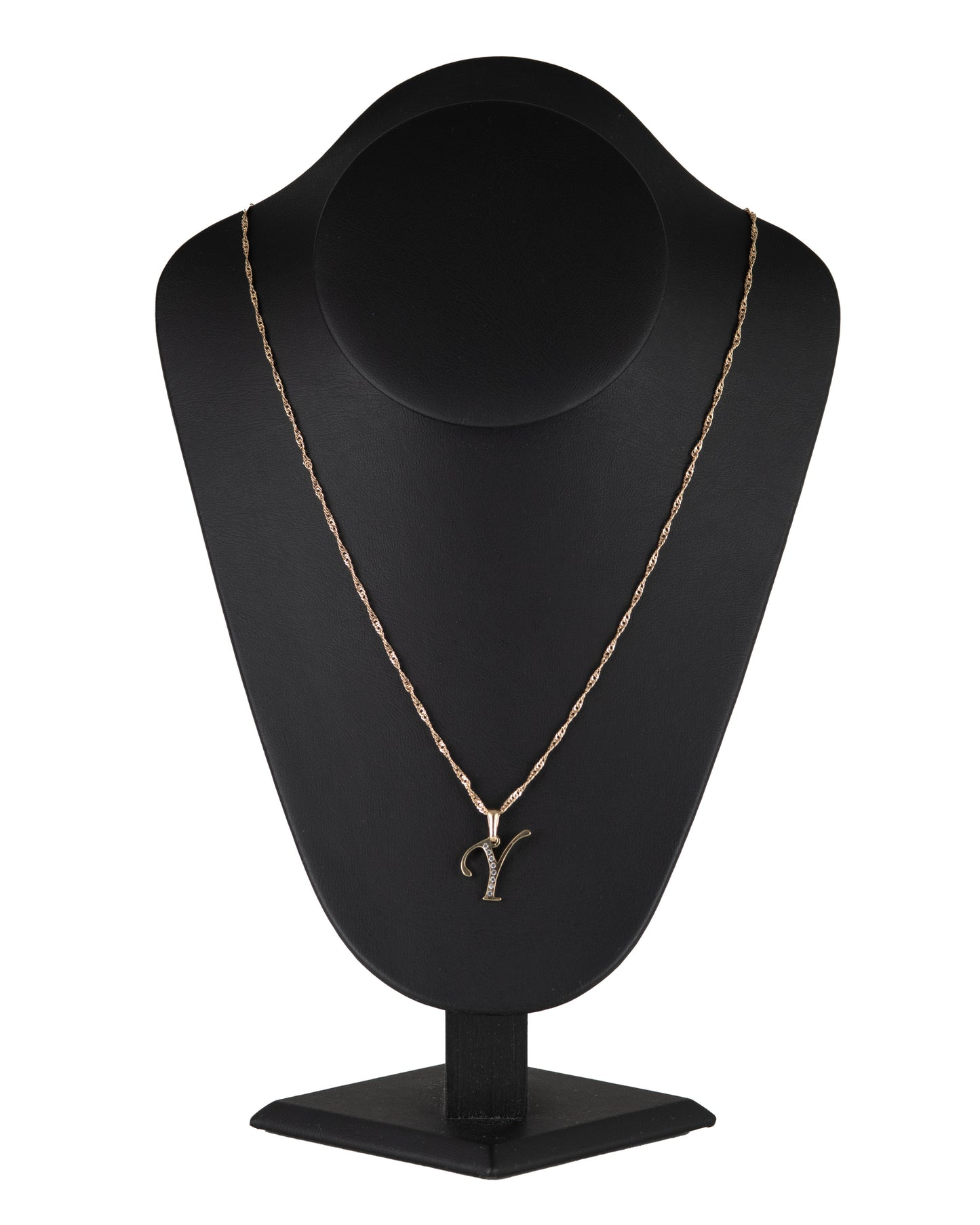 Dije Letra Y Oro 10 Kilates con Zirconias