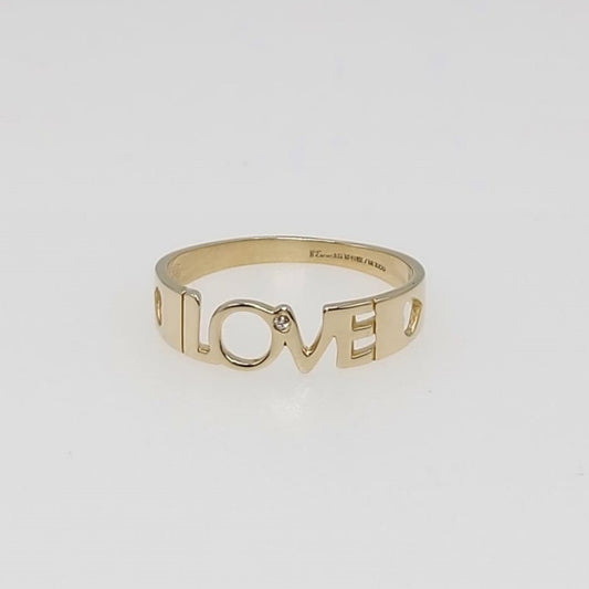 Anillo Letras LOVE Oro 10 Kilates