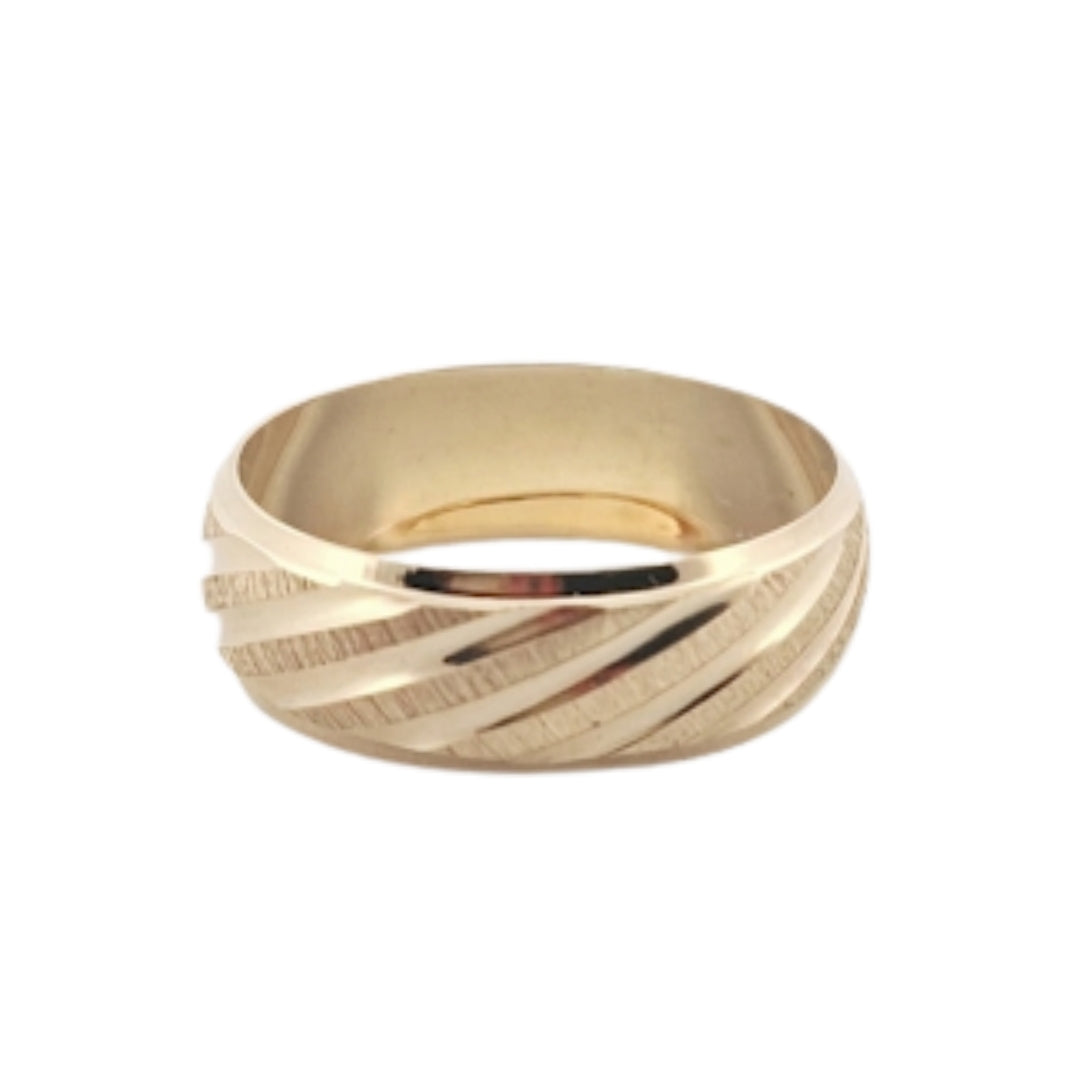 Par Argollas Matrimoniales Diseño Caramelo Mate Liso Oro 10 Kilates