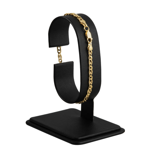 Pulso Tejido Egipcio Oro 10 Kilates 18cm 3.5mm