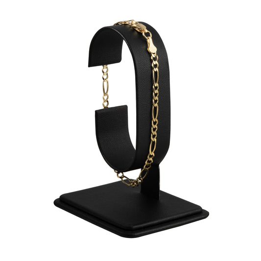 Pulso Tejido 3*1 Oro 10 Kilates 20cm 4mm