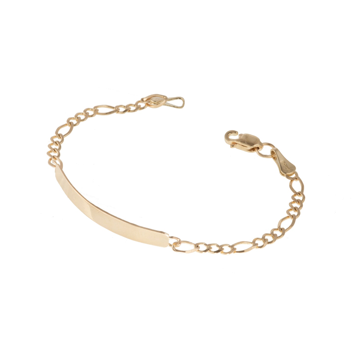 Esclava Niño Tejido 3*1 Broche Perico Oro 10 Kilates 14cm 3mm
