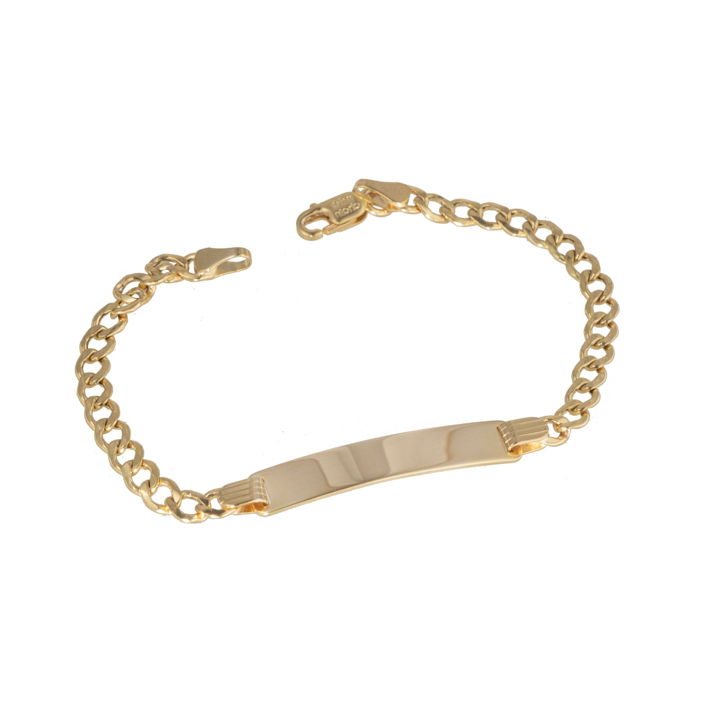 Esclava Niño Tejido Barbado Oro 10 Kilates 14cm 4mm