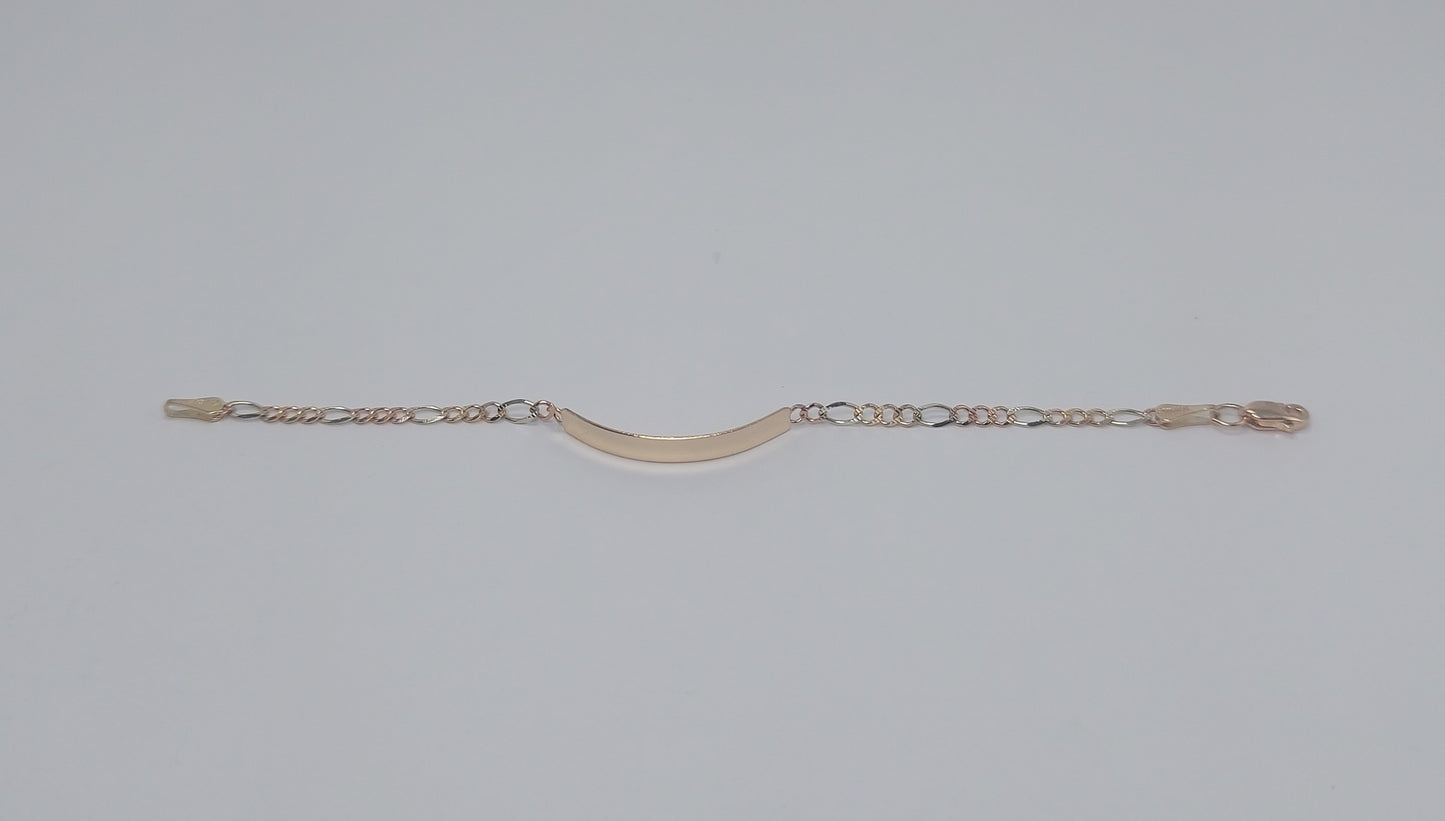 Esclava Tejido Cartier Tres Colores 14cm 3mm Oro 10 Kilates