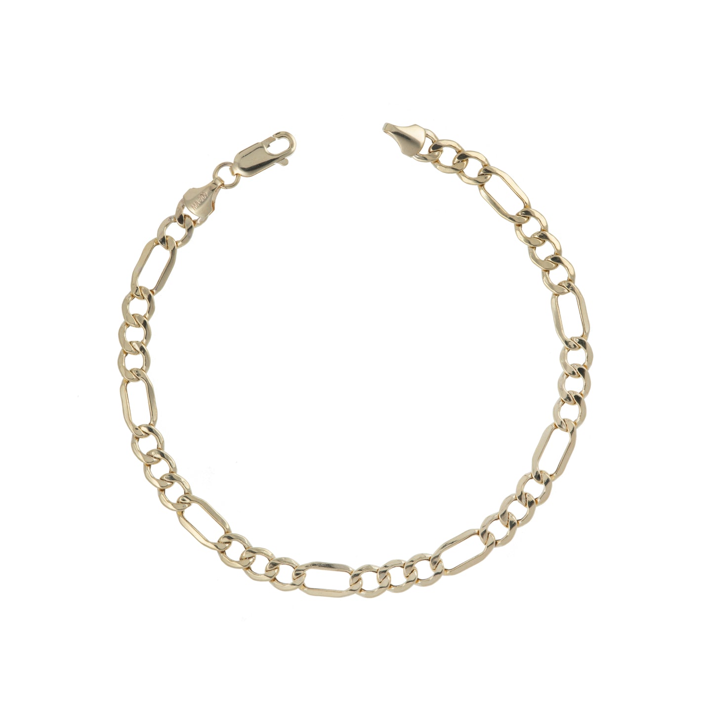 Pulso Tejido 3*1 Oro 10 Kilates 21cm 5mm
