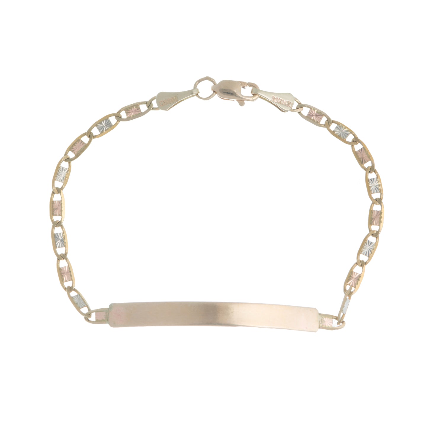 Esclava Tejido Tipo Espejo Oro 10 Kilates 16cm 3mm