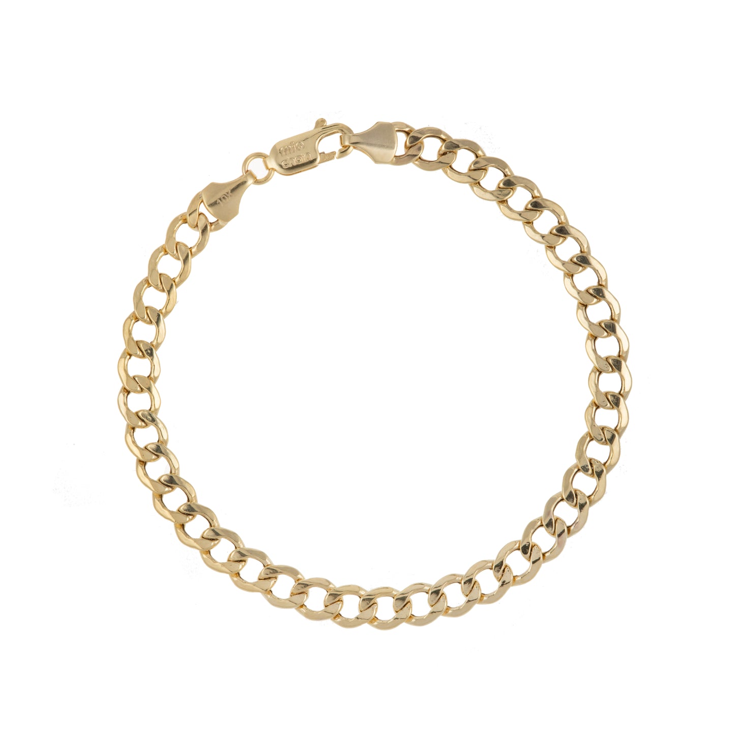 Pulso Tejido Barbado Oro 10 Kilates 18cm 6mm