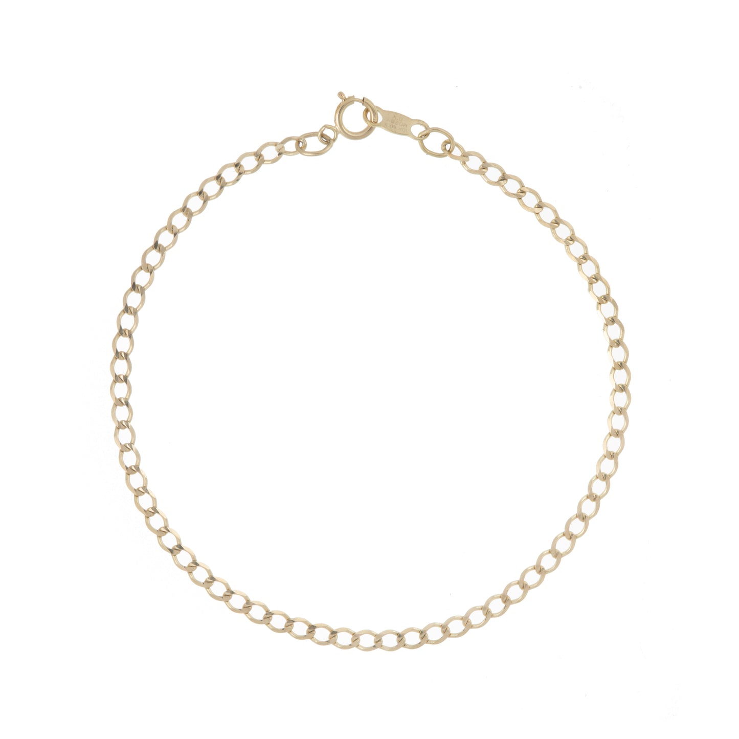 Pulso Tejido Barbado 20cm 3mm Oro 10 Kilates