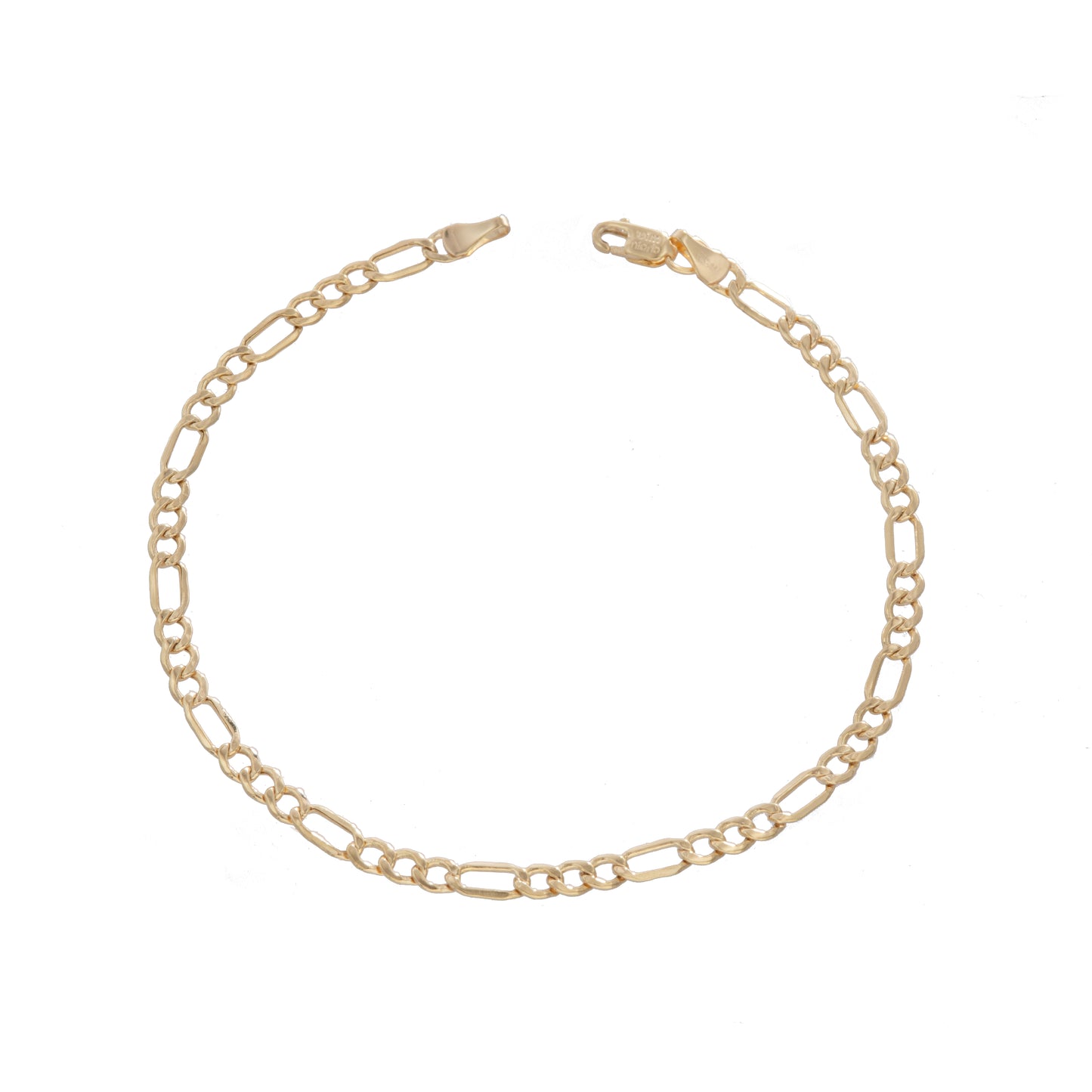 Pulso Tejido 3*1 Oro 10 Kilates 21cm 4mm
