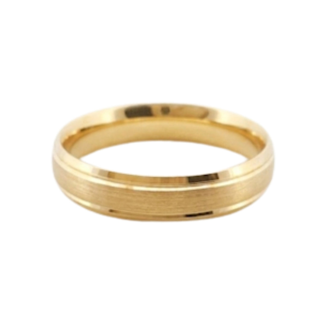 Par Argollas Matrimoniales Diseño Mate Oro 14 Kilates 4mm