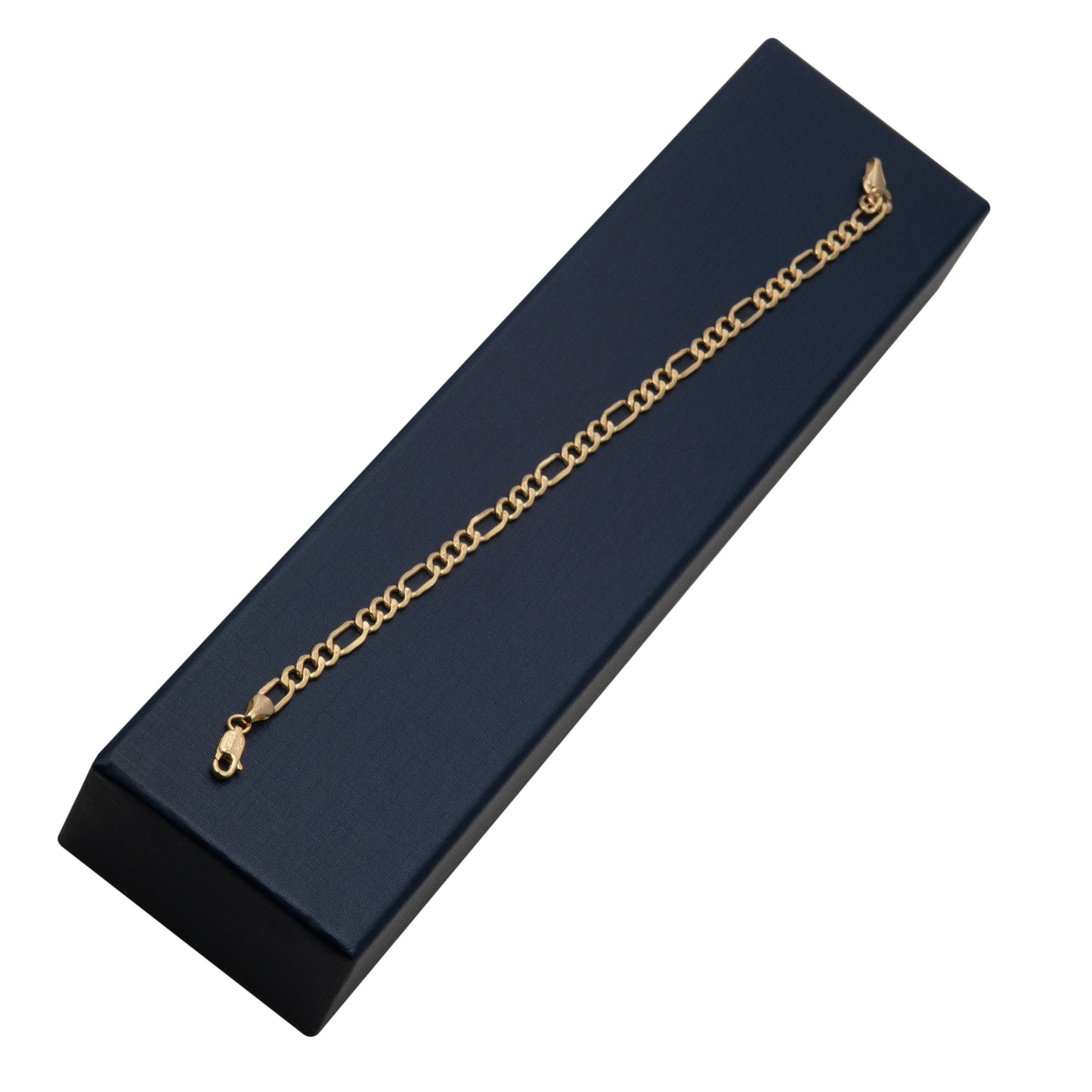 Pulso Tejido 3*1 Oro 10 Kilates 21cm 4.5mm