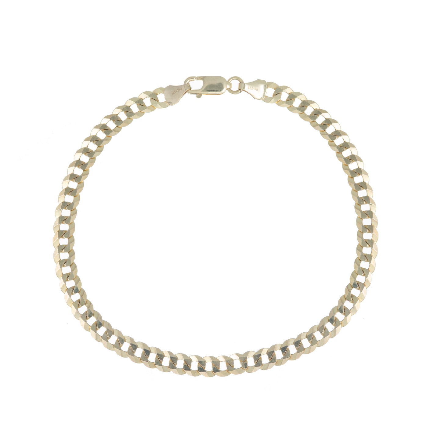 Pulso Italiano Tejido Barbado 21cm 5mm Oro 10 Kilates
