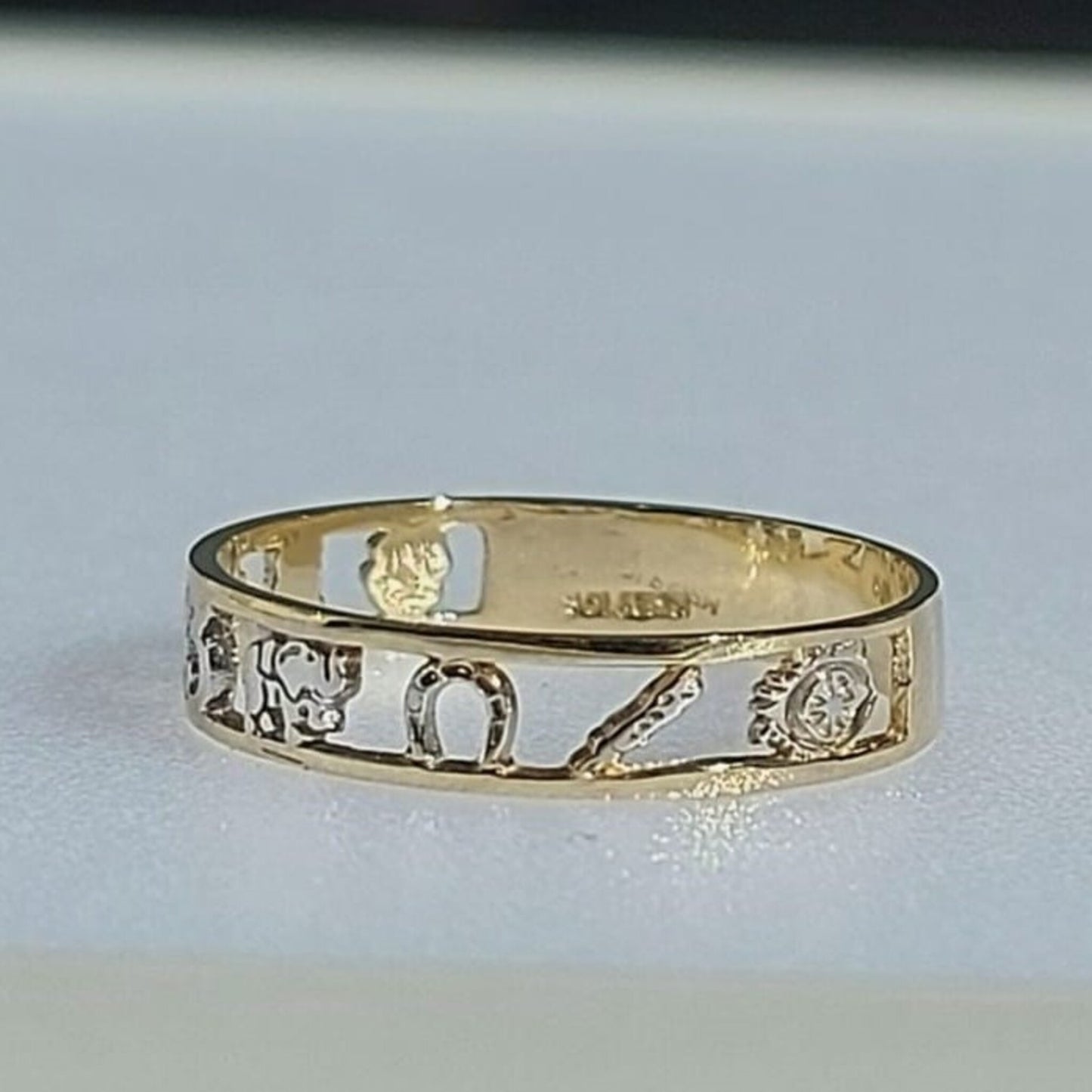 Anillo Buena Suerte Oro 10 Kilates