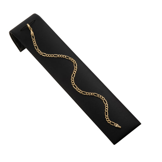 Pulso Tejido 3*1 Oro 10 Kilates 21cm 4mm