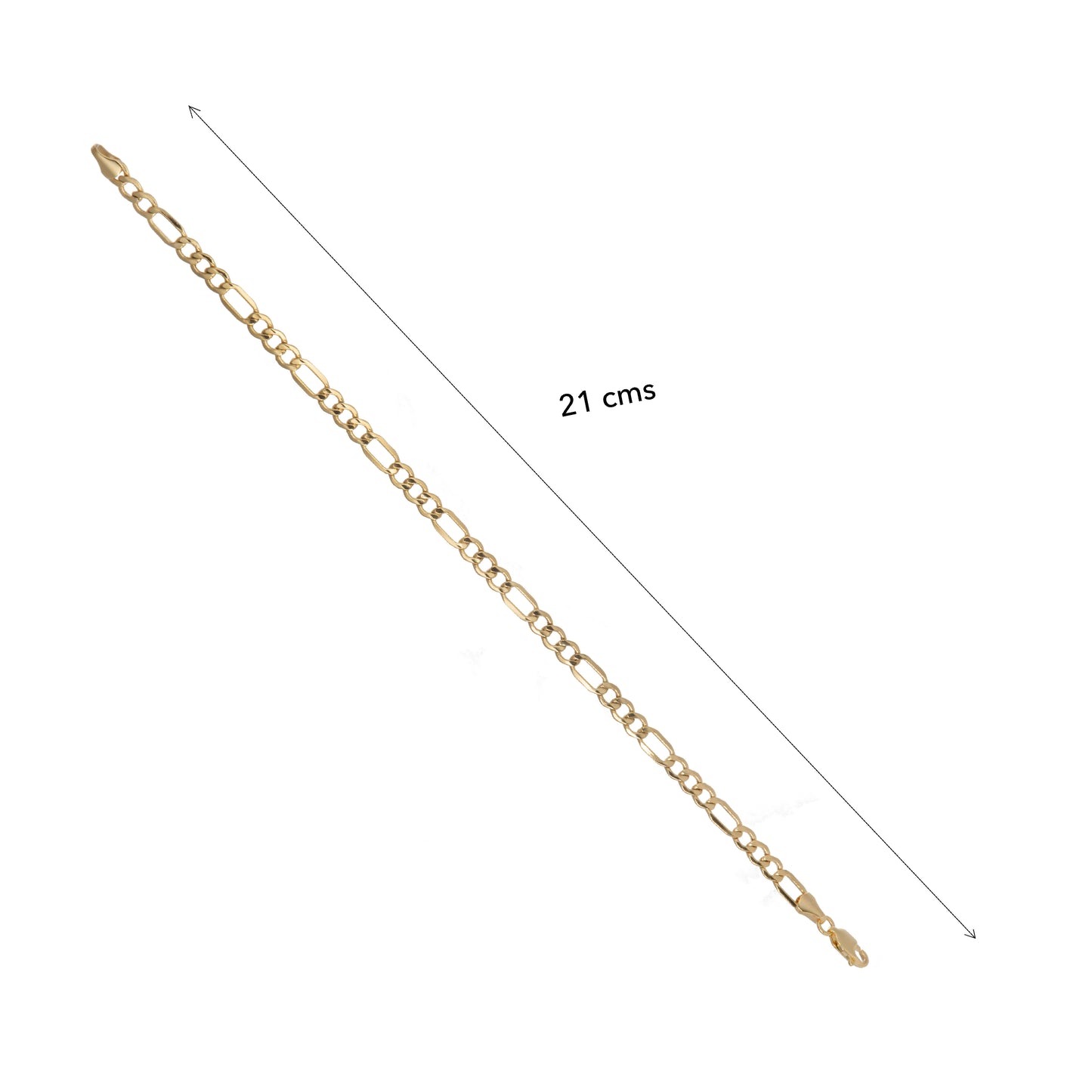 Pulso Tejido 3*1 Oro 10 Kilates 21cm 4.5mm