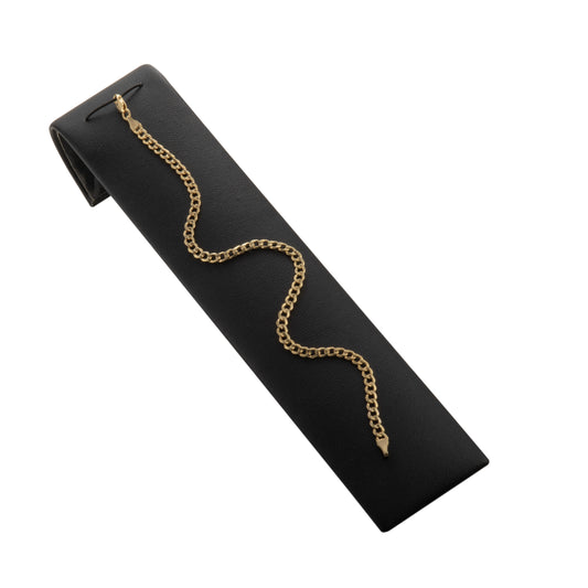 Pulso Tejido Barbado Oro 10 Kilates 21cm 4mm