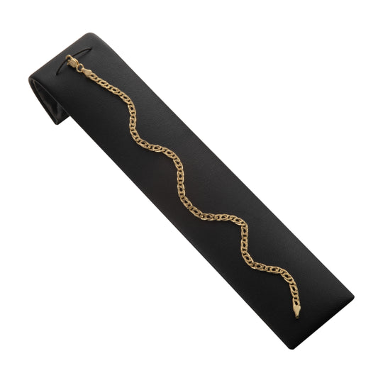 Pulso Tejido Egipcio Oro 10 Kilates 21cm 4mm