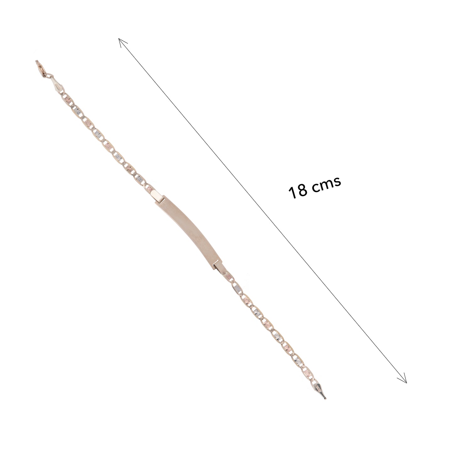 Esclava Tejido Espejo Oro 10 Kilates 18cm 3.5mm