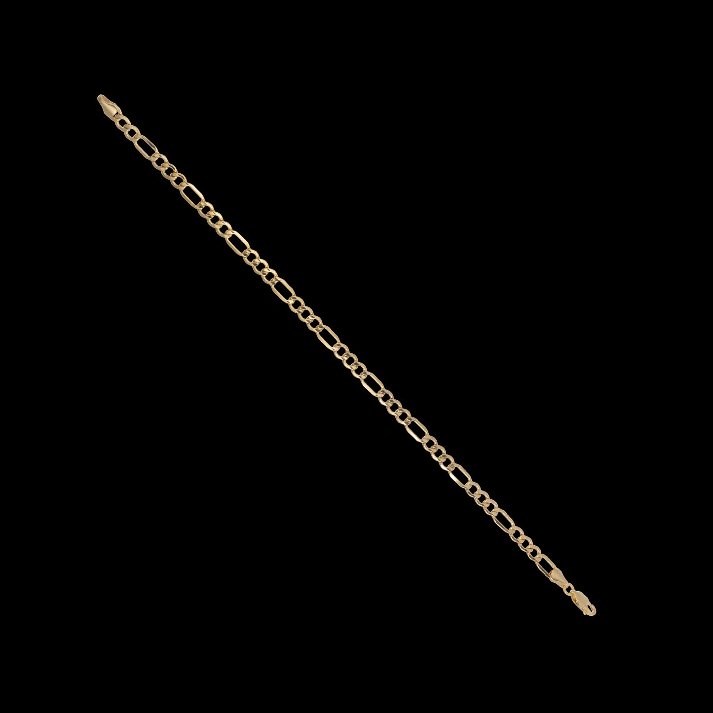Pulso Tejido 3*1 Oro 10 Kilates 21cm 4.5mm
