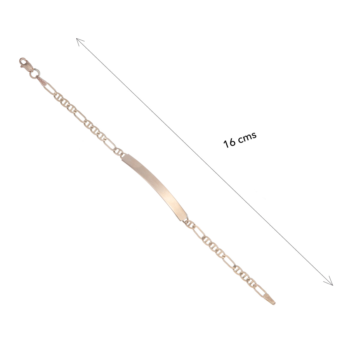 Esclava Tejido Marinero 16cm 3mm Oro 10 Kilates