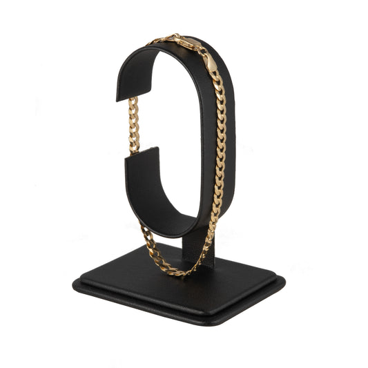 Pulso Italiano Tejido Barbado 21cm 5mm Oro 10 Kilates
