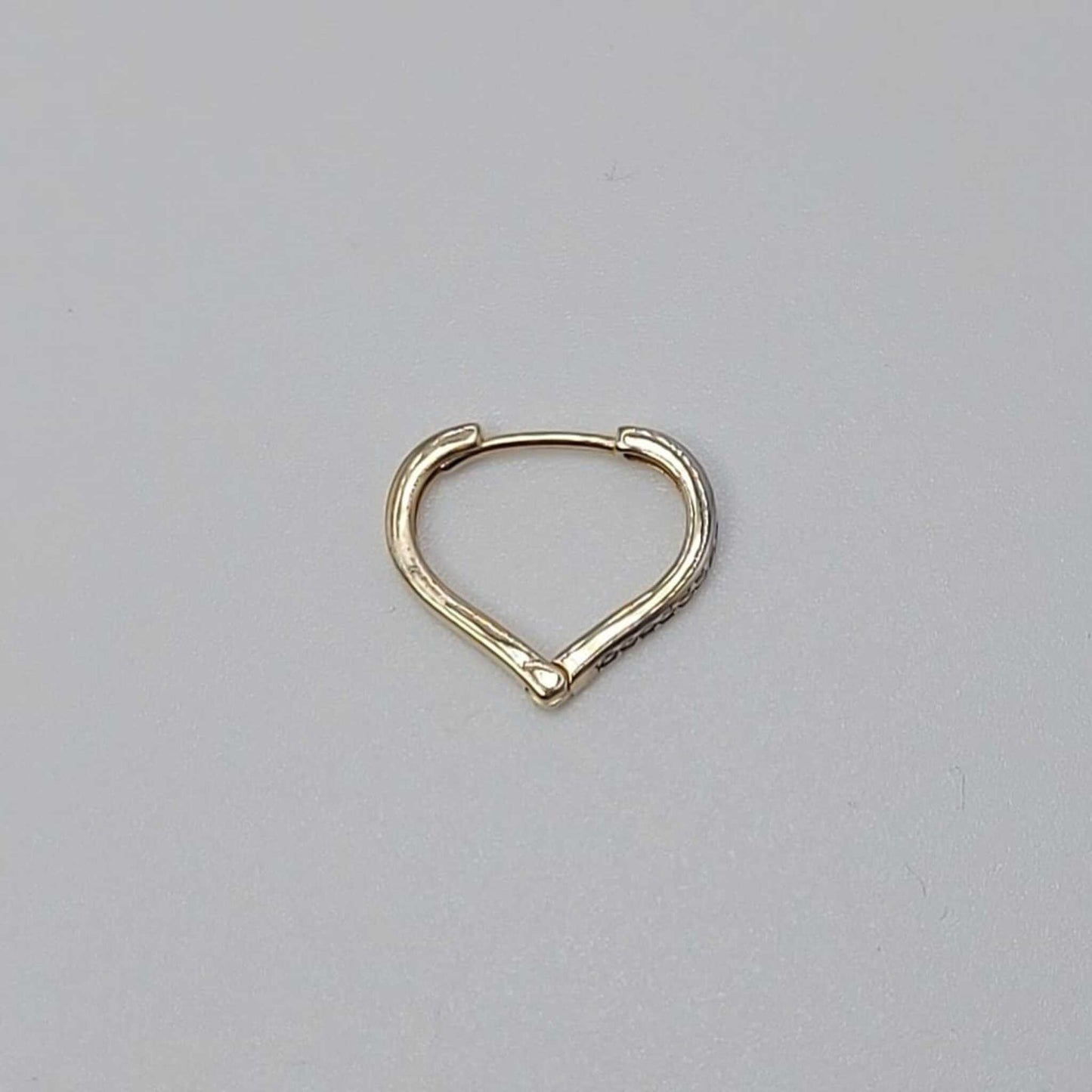 Arracadas Diseño Corazón Zirconias Oro 10 Kilates