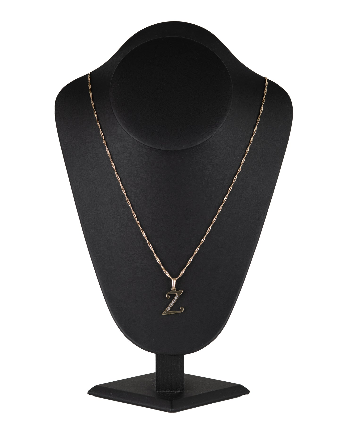 Dije Letra Z Oro 10 Kilates con Zirconias